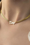 Thin Custom Vintage Golden Necklace