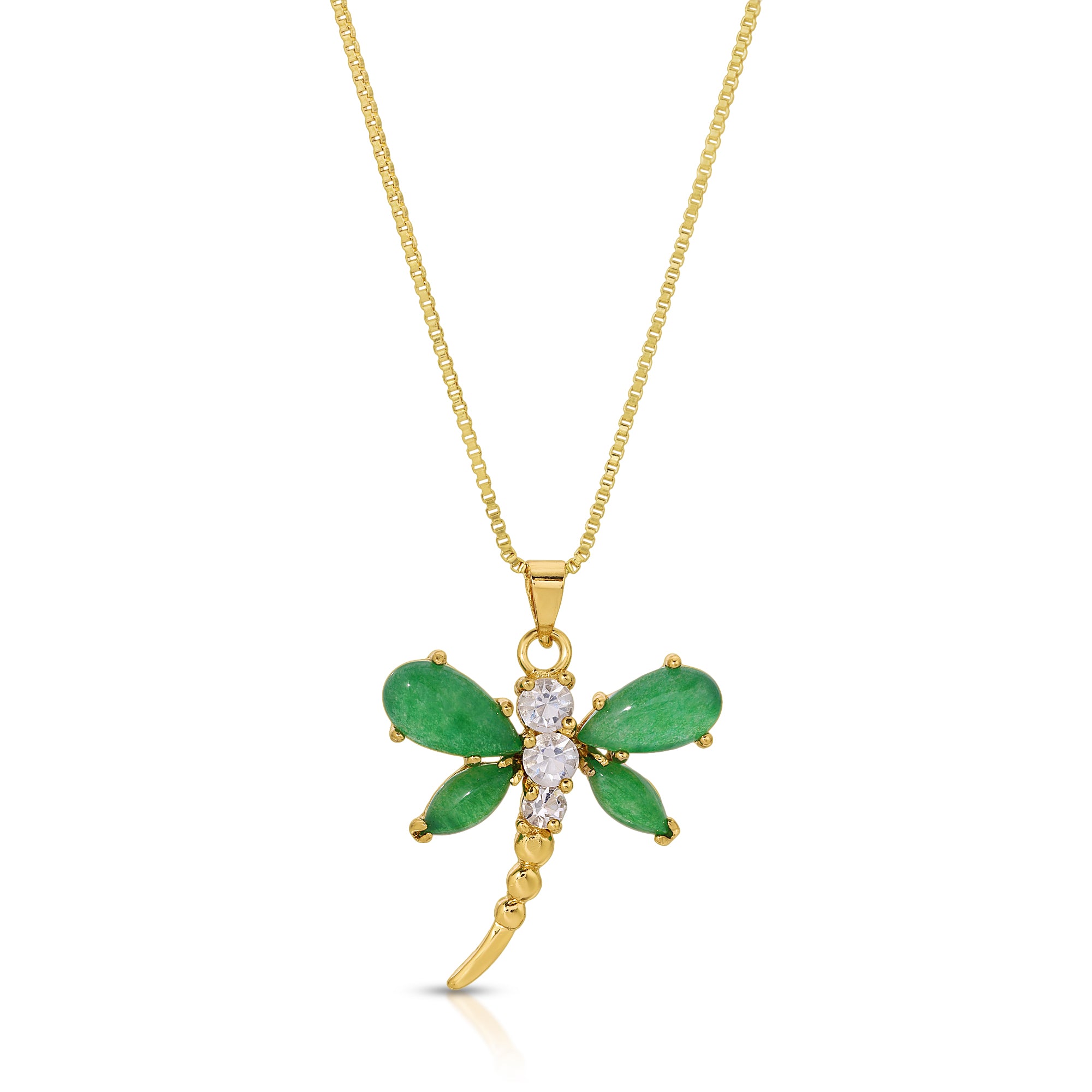 Jade Dragonfly Baby Necklace