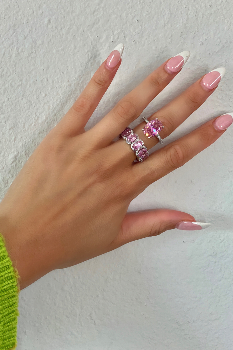 Pink Queen Ring Set