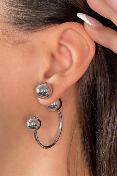 Chrome Ball Earrings