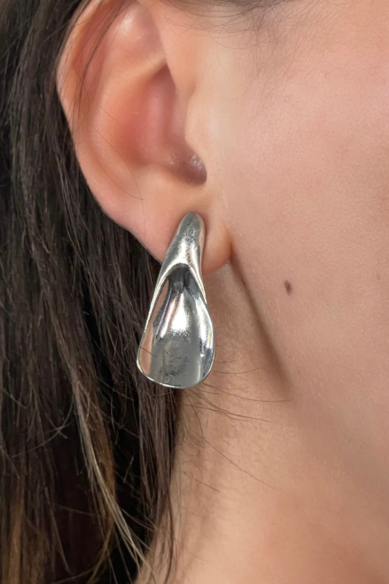 Chrome Flat Earrings