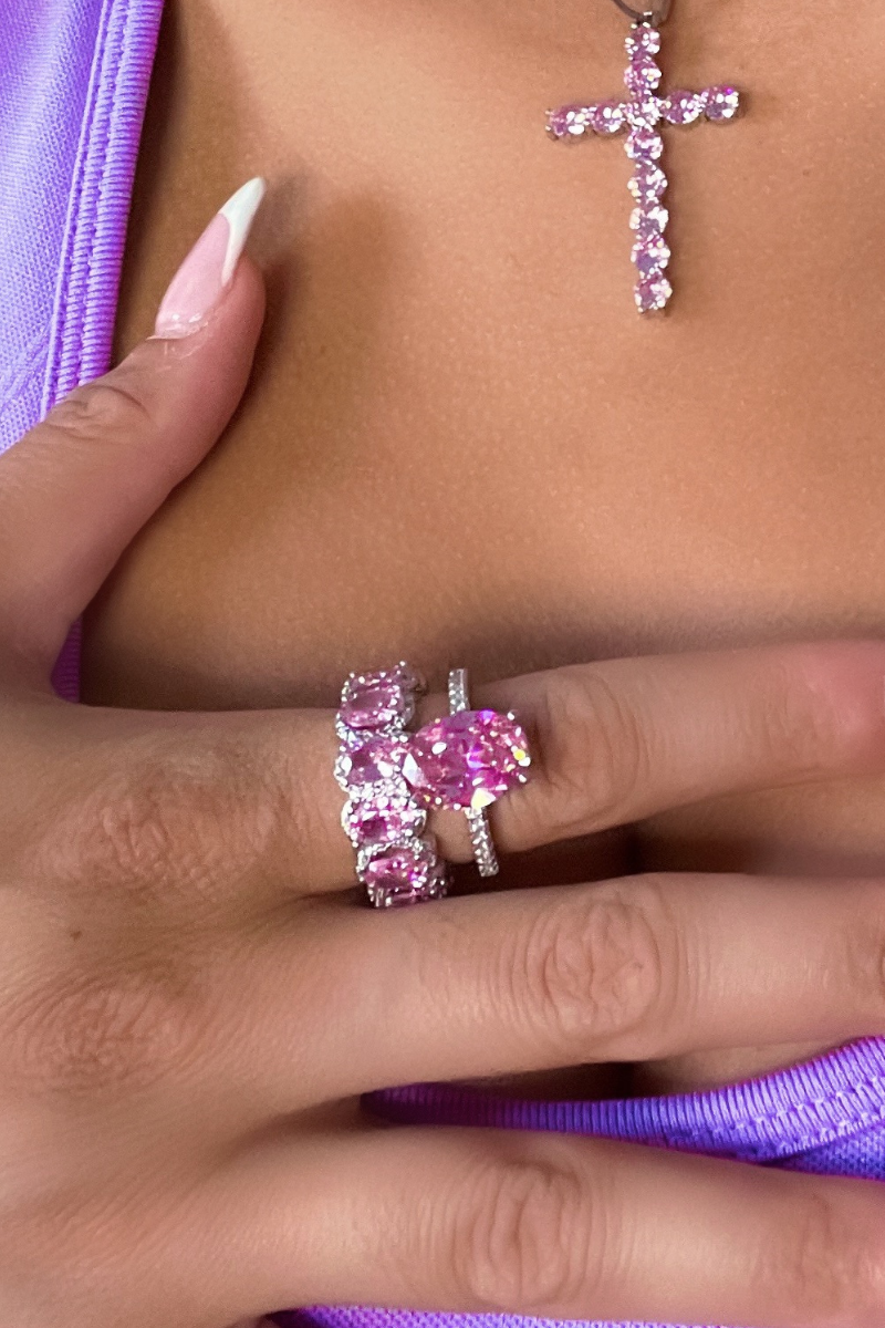 Pink Queen Ring Set