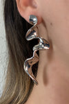 Chrome Swirl Earrings