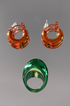 Chrome Ring and Earring Sets